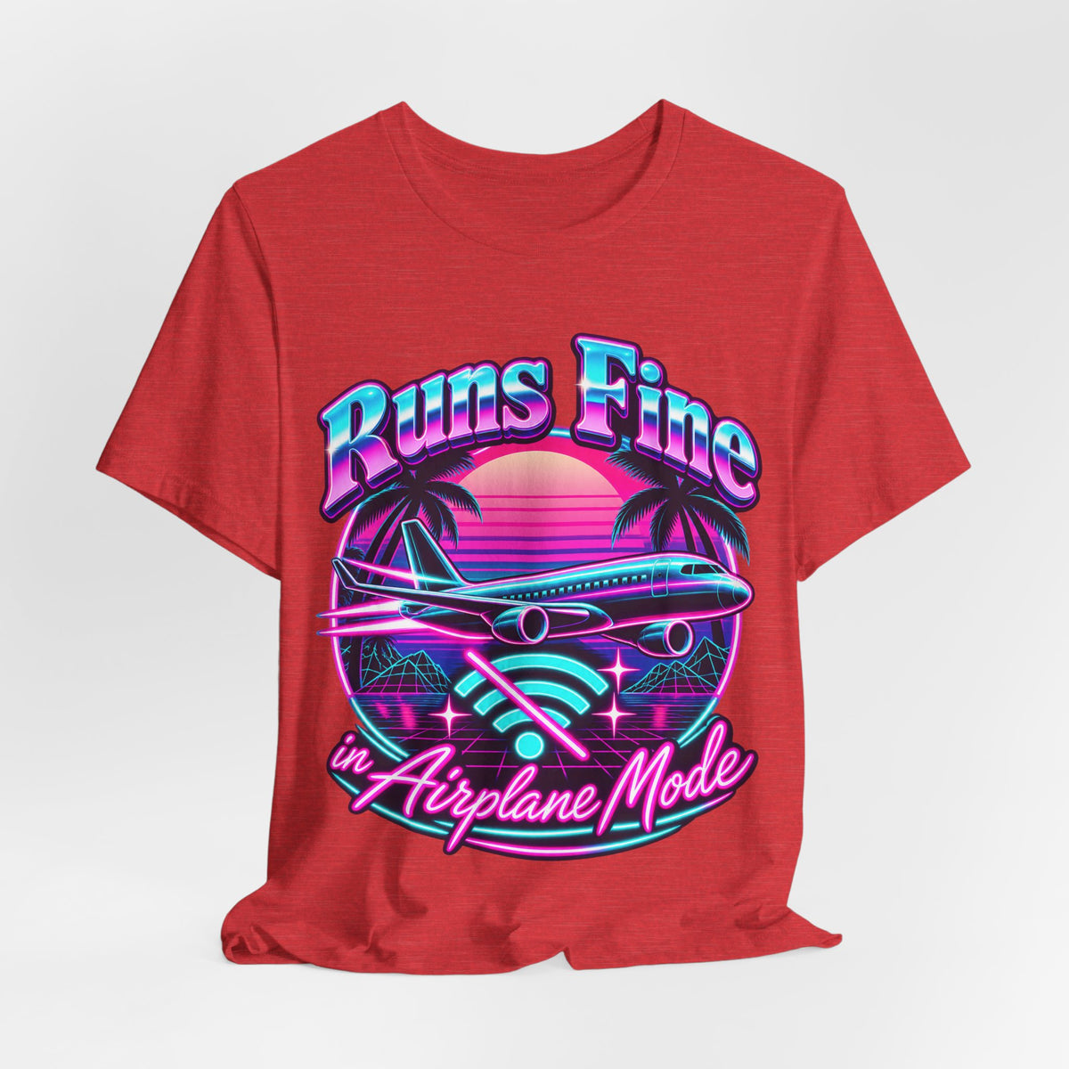 Runs Fine in Airplane Mode Funny Programmer T-Shirt
