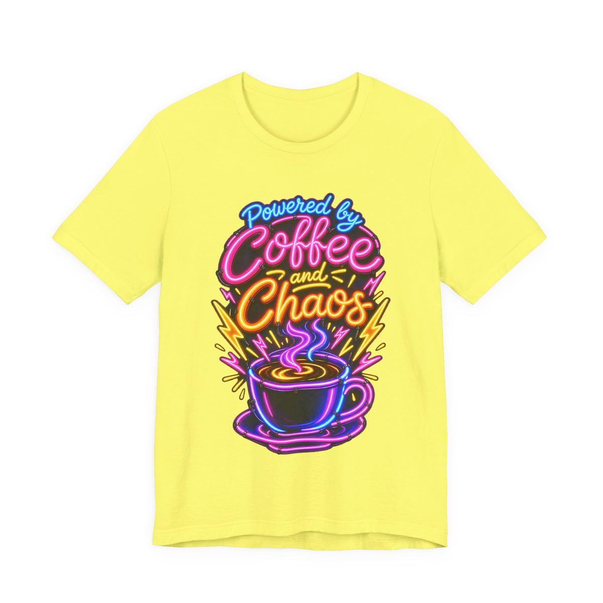 Powered by Coffee and Chaos Funny Nurse T-Shirt