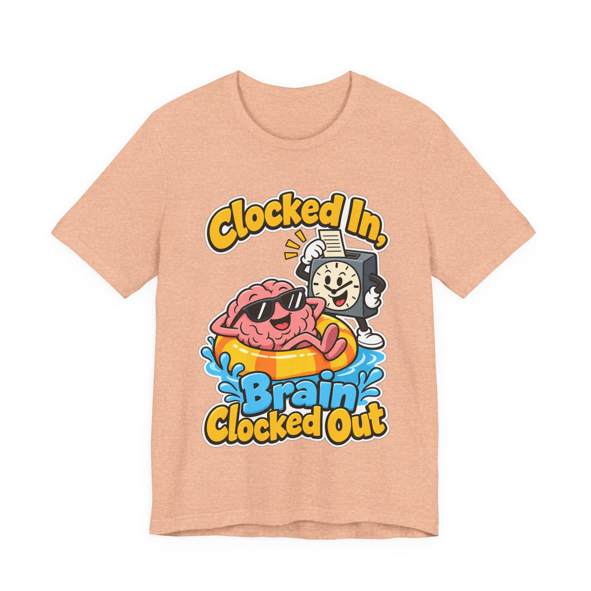 Clocked In, Brain Clocked Out Funny Nurse T-Shirt