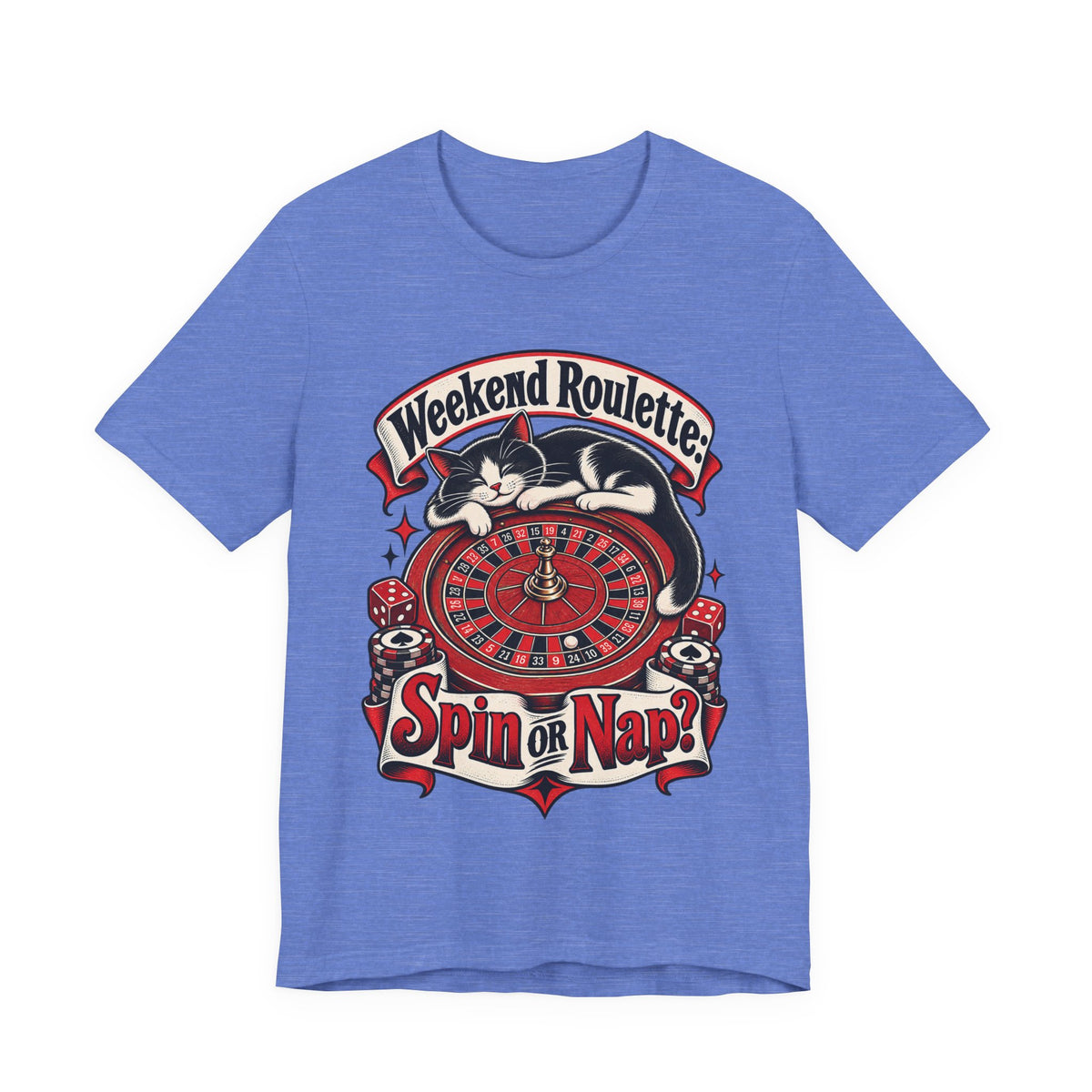 Weekend Roulette: Spin or Nap? Funny Casual Gambler T-Shirt