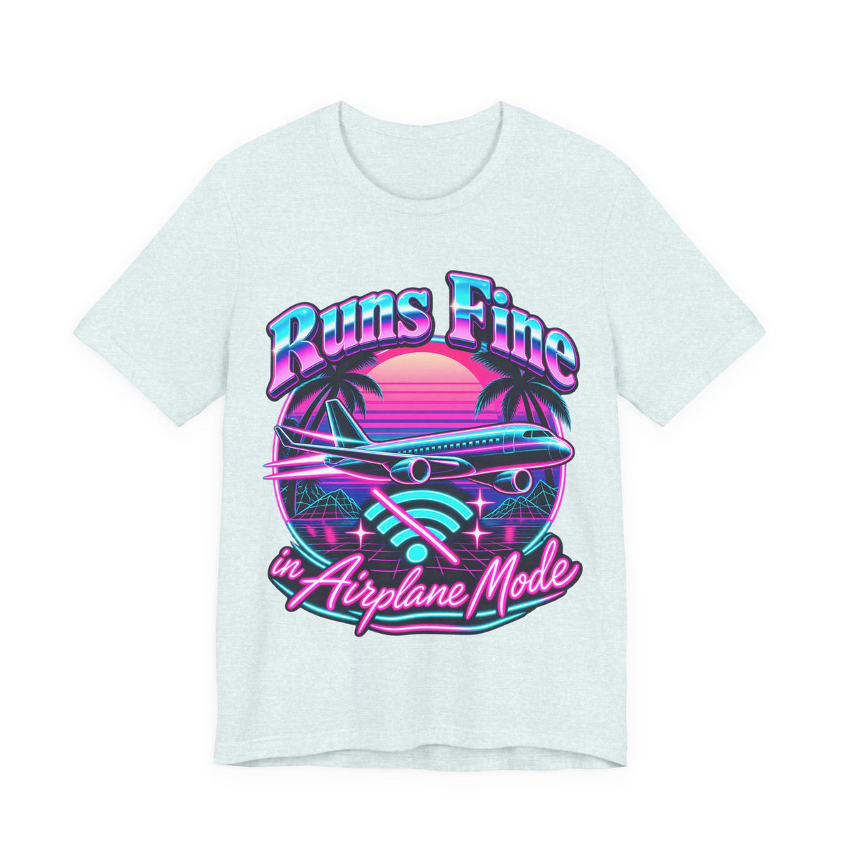 Runs Fine in Airplane Mode Funny Programmer T-Shirt
