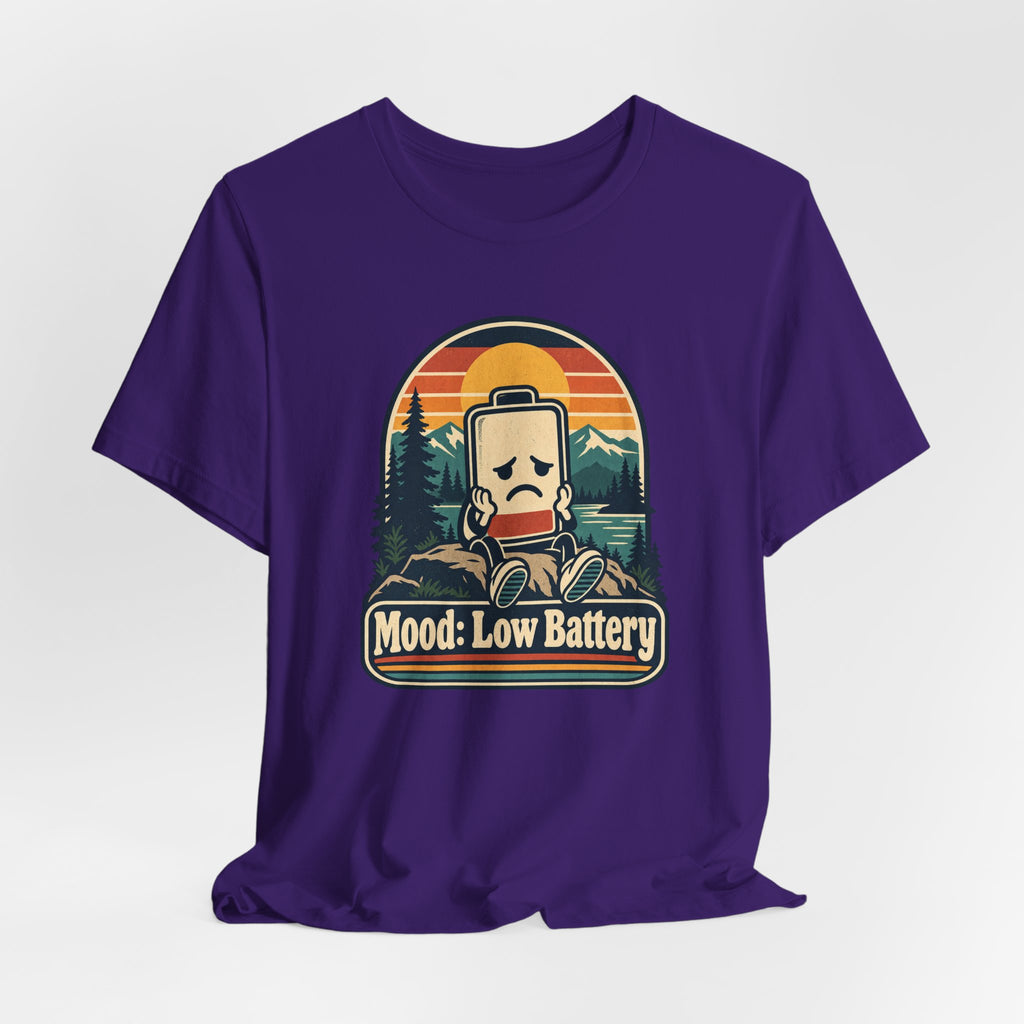 Mood: Low Battery Funny Tech T-Shirt