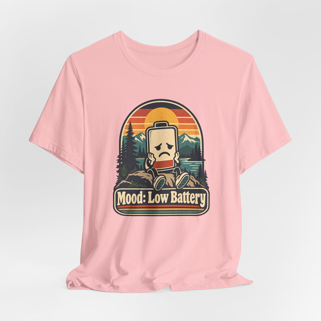 Mood: Low Battery Funny Tech T-Shirt