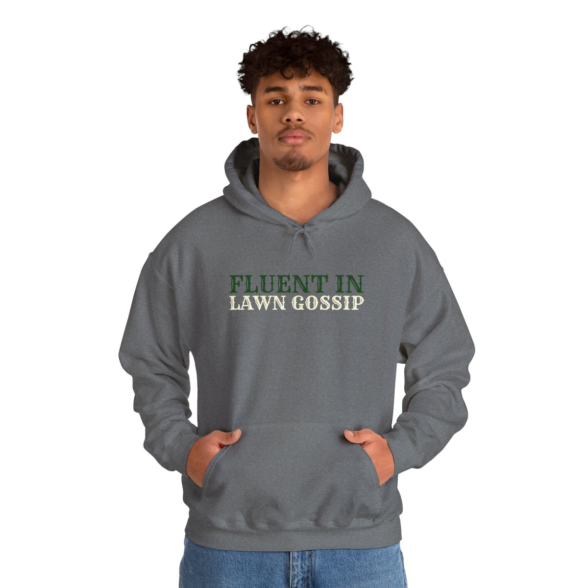 Fluent In Lawn Gossip Funny Gardening Hoodie