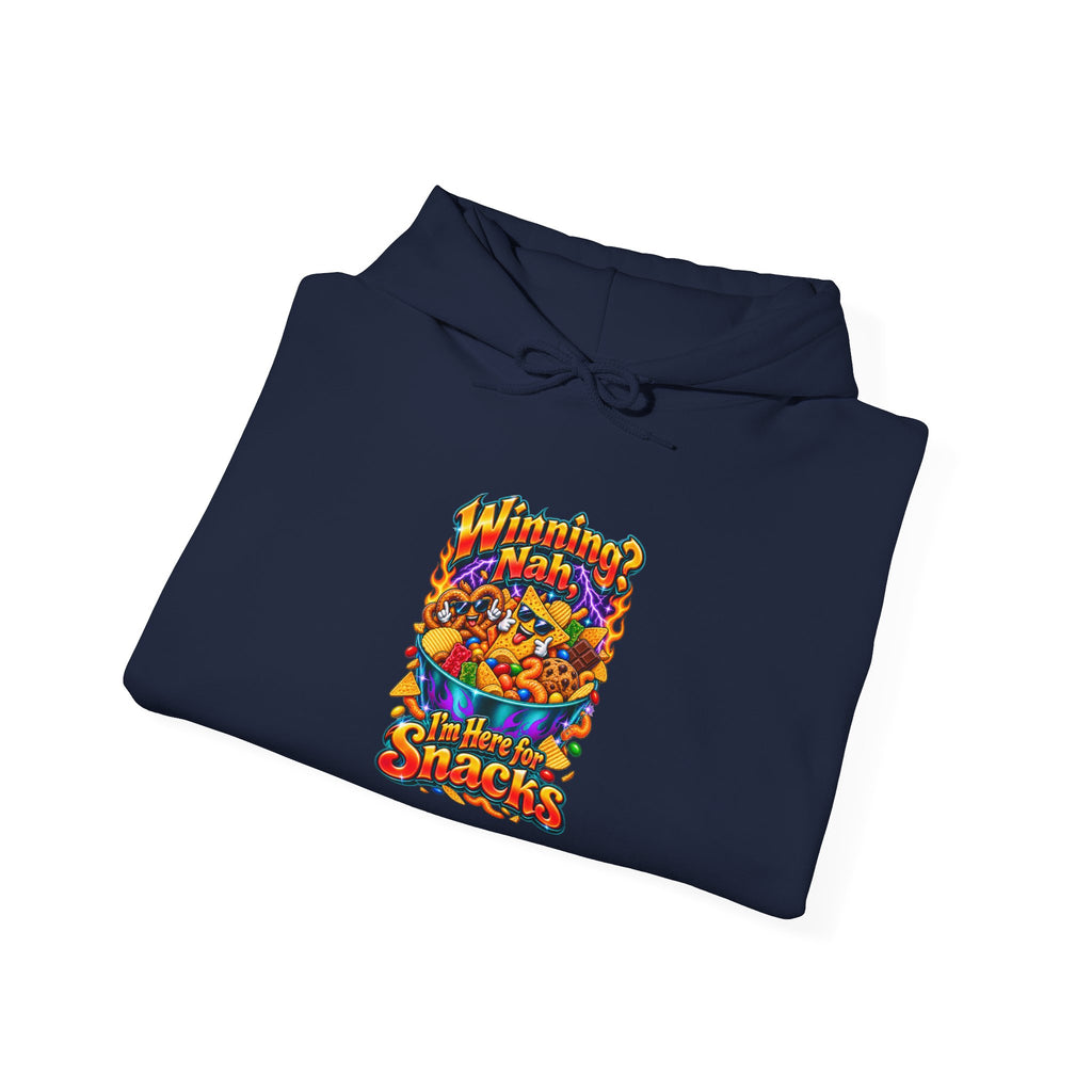 Winning? Nah, I’m Here for Snacks Funny Casual Party Hoodie