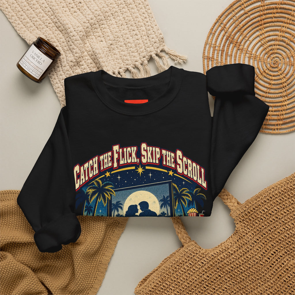 Catch the Flick, Skip the Scroll Funny Programmer Sweatshirt