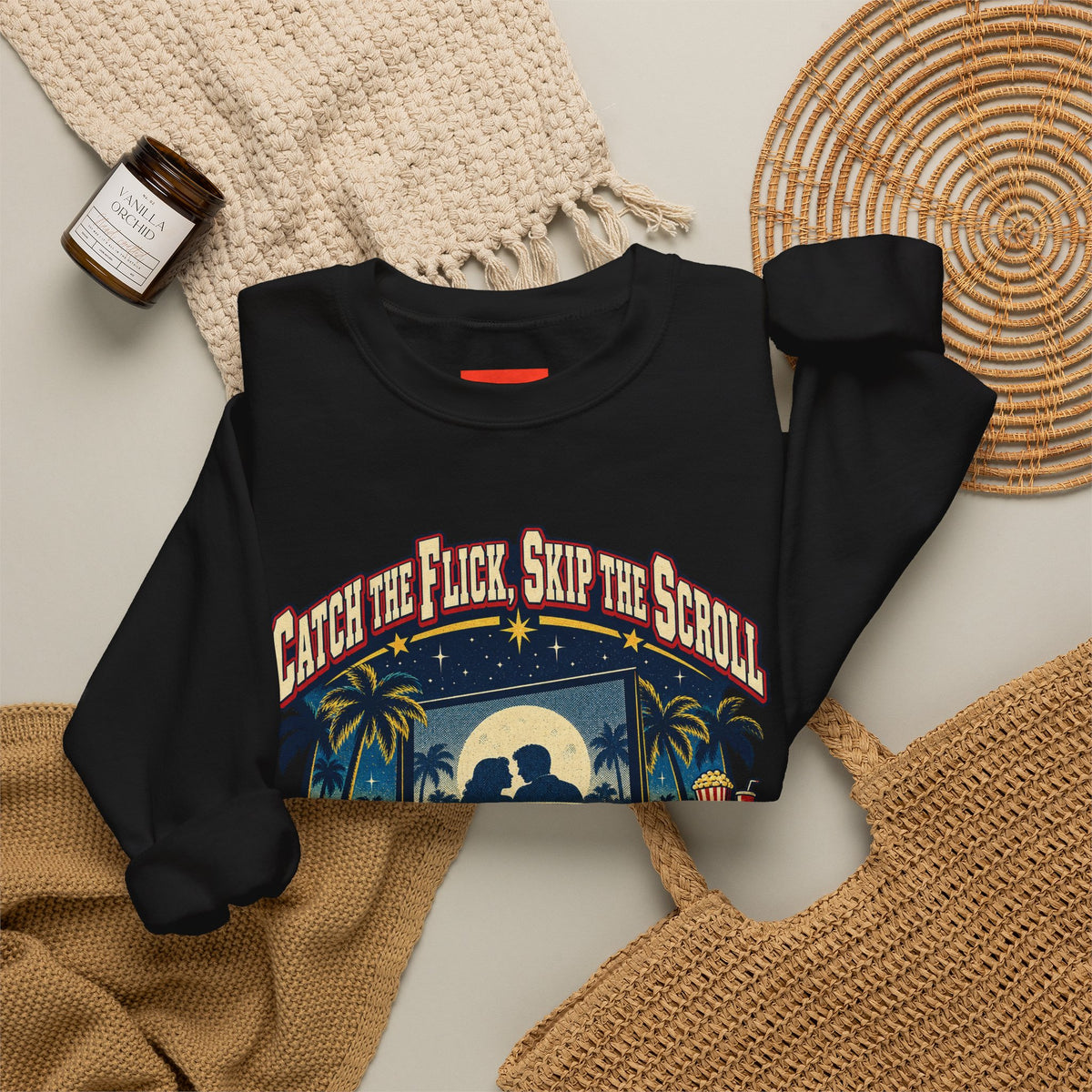 Catch the Flick, Skip the Scroll Funny Programmer Sweatshirt