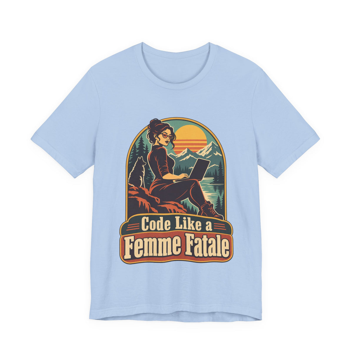 Code Like a Femme Fatale Funny Programmer T-Shirt