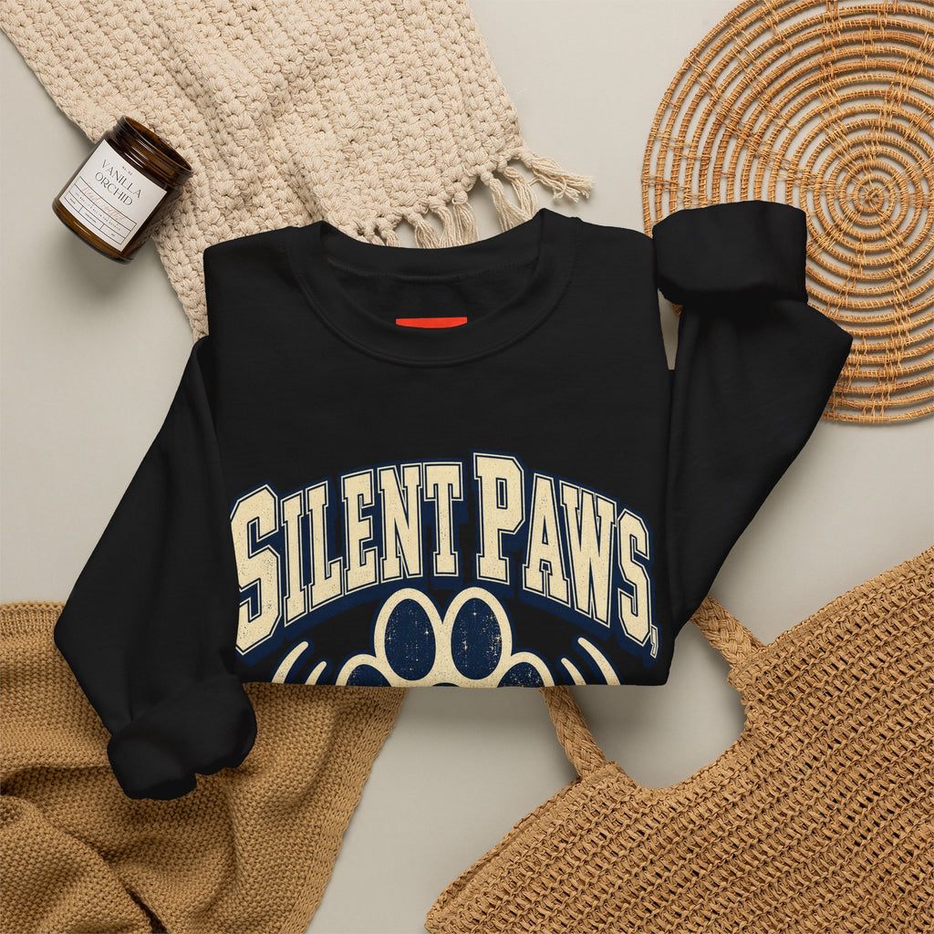 Silent Paws, Loud Moves Funny Cat Lover Sweatshirt