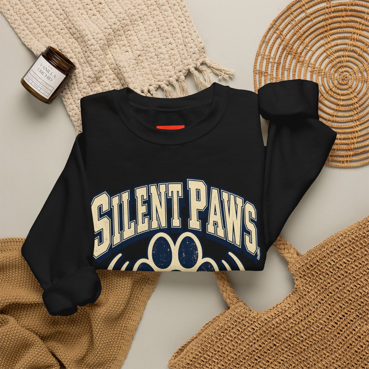 Silent Paws, Loud Moves Funny Cat Lover Sweatshirt