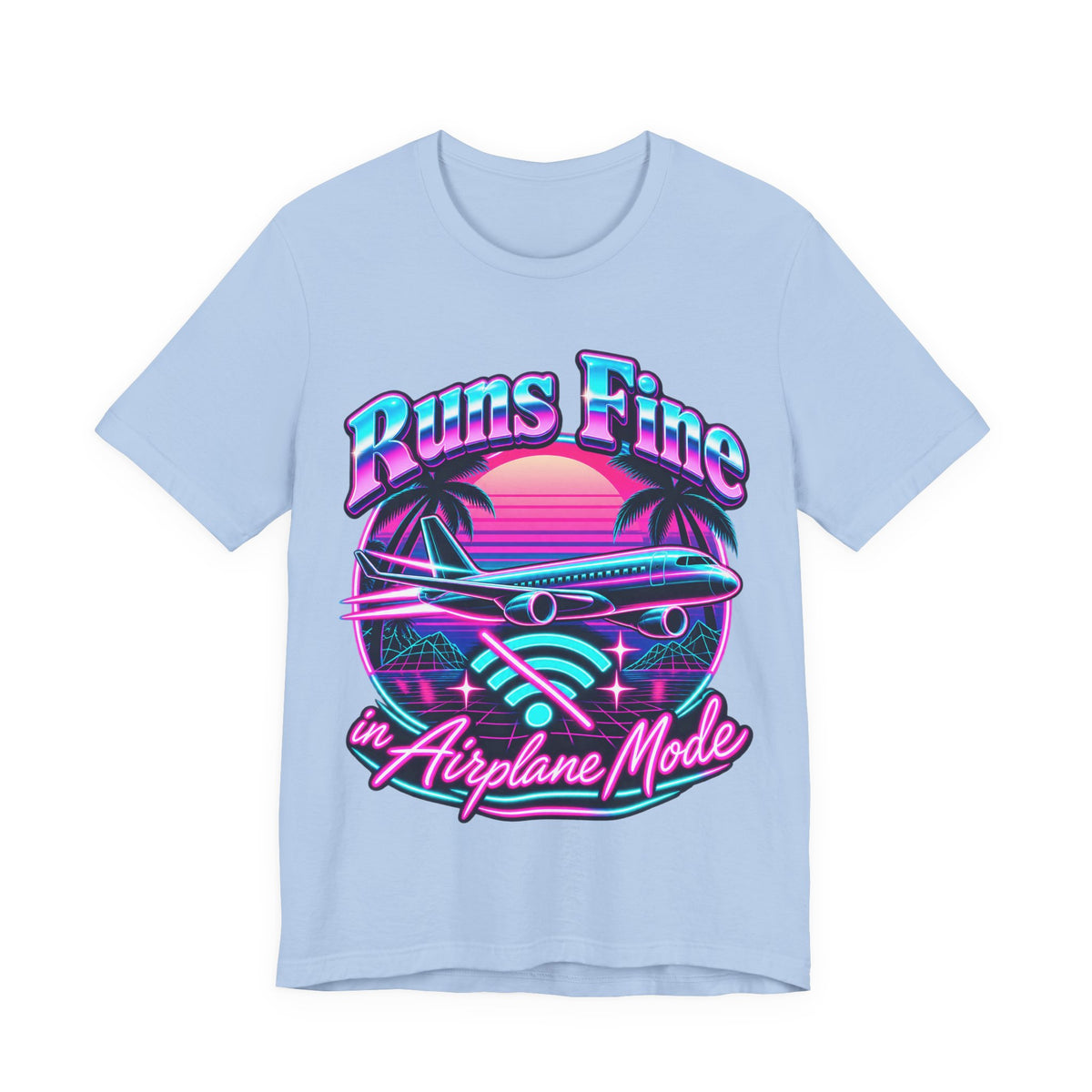 Runs Fine in Airplane Mode Funny Programmer T-Shirt
