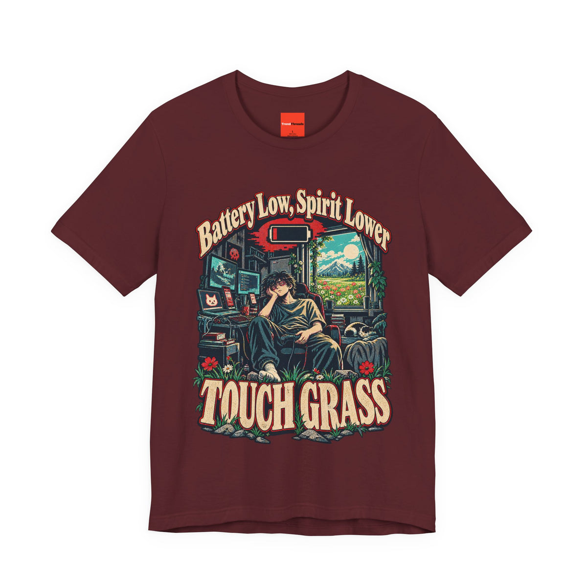 Battery Low, Spirit Lower Funny Self-Deprecating T-Shirt