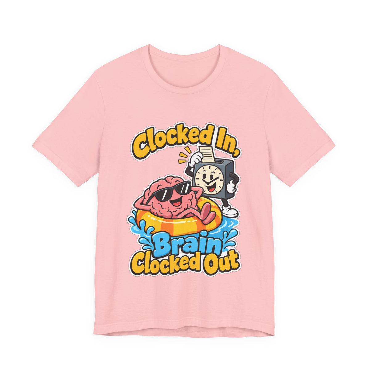 Clocked In, Brain Clocked Out Funny Nurse T-Shirt
