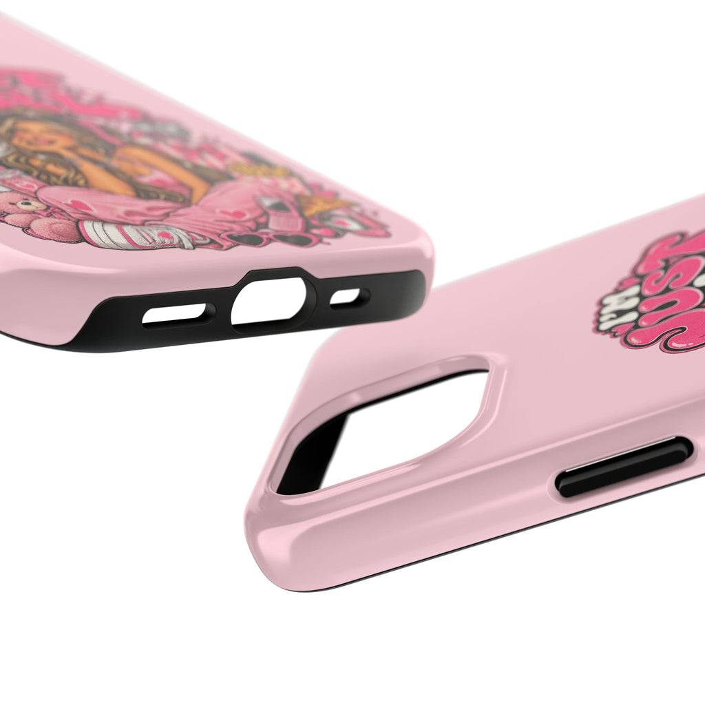 Pink "I'm Just a Girl" Tough Phone Case — Cute Girl Aesthetic Protective iPhone Cover