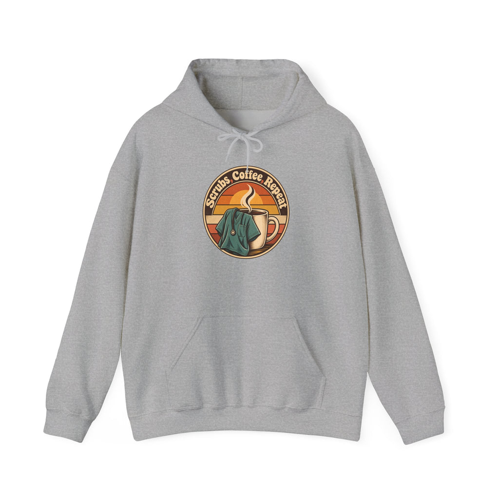 Scrubs, Coffee, Repeat Funny Nurse Hoodie