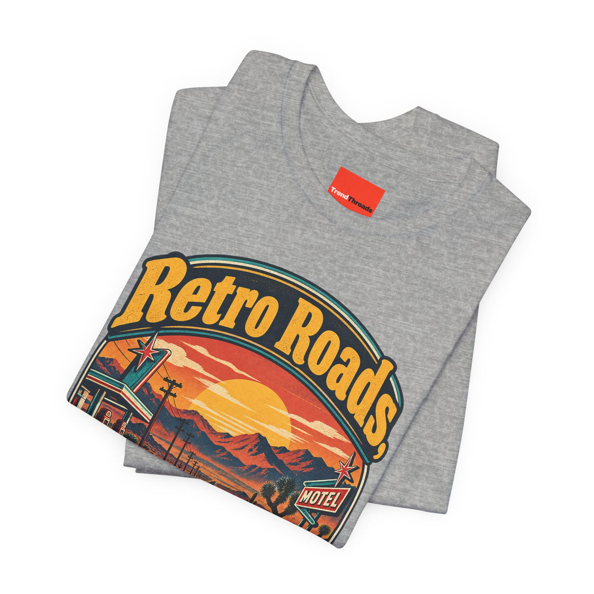 Retro Roads, No GPS Required Funny Vintage Travel T-Shirt