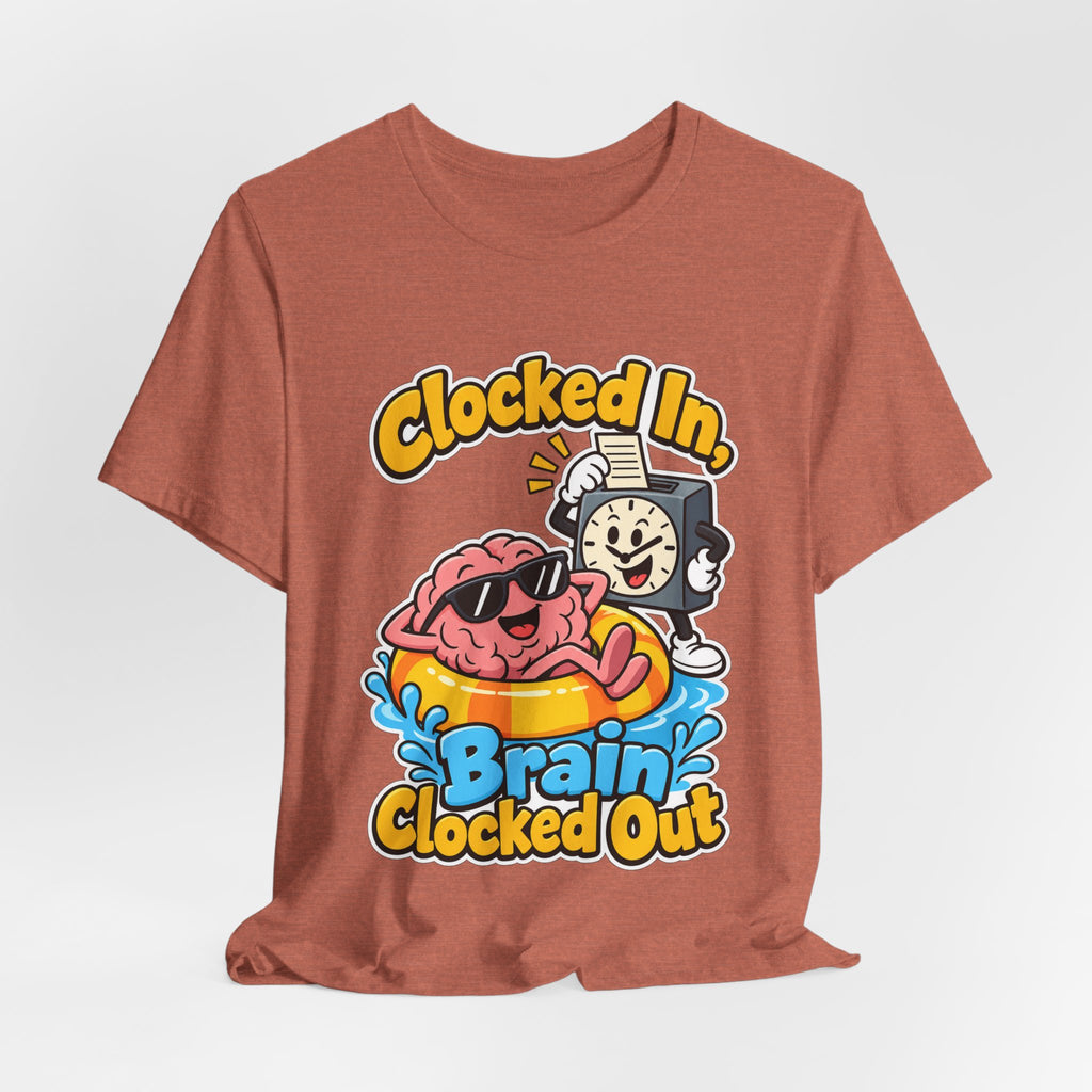 Clocked In, Brain Clocked Out Funny Nurse T-Shirt