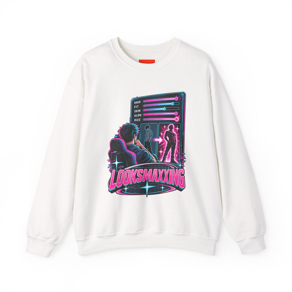 LOOKSMAXXING Funny Y2K Graphic Sweatshirt