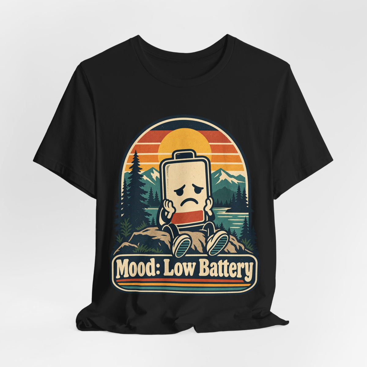 Mood: Low Battery Funny Tech T-Shirt