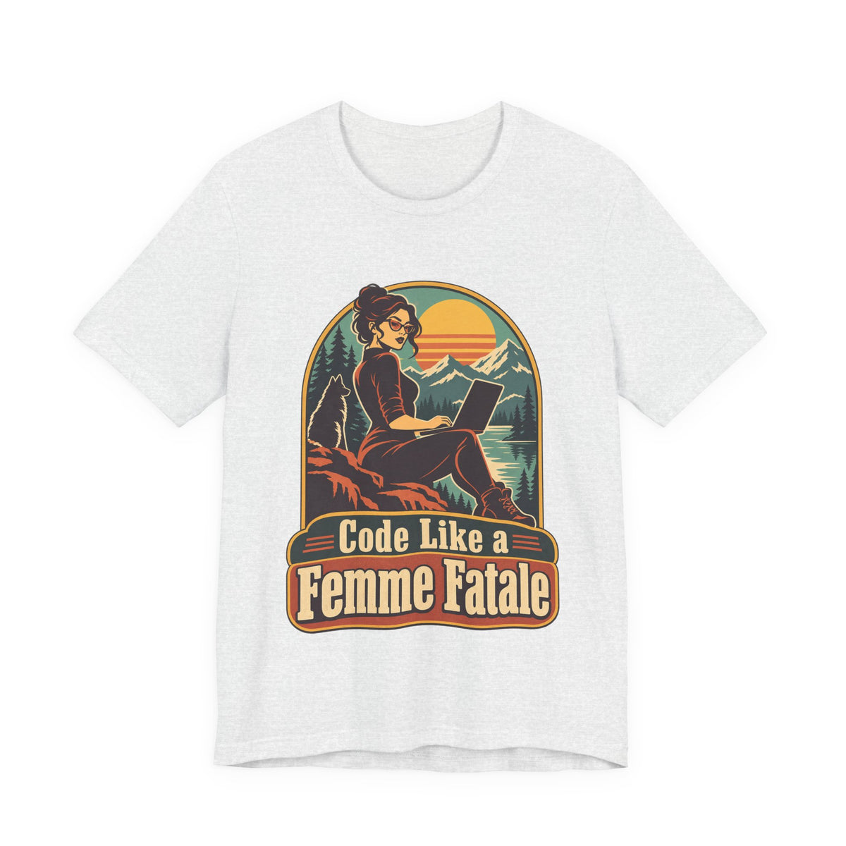 Code Like a Femme Fatale Funny Programmer T-Shirt