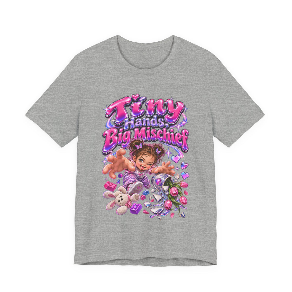 Tiny Hands, Big Mischief Funny Parent Humor T-Shirt