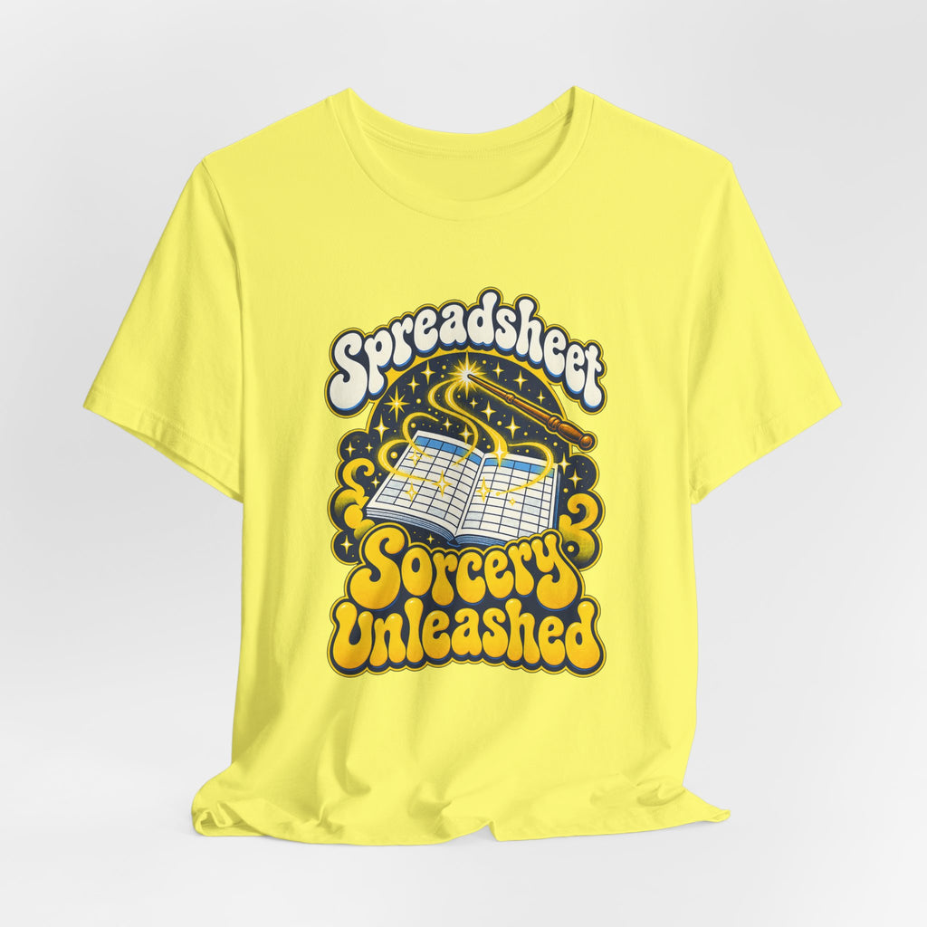 Spreadsheet Sorcery Unleashed Funny Office Humor T-Shirt