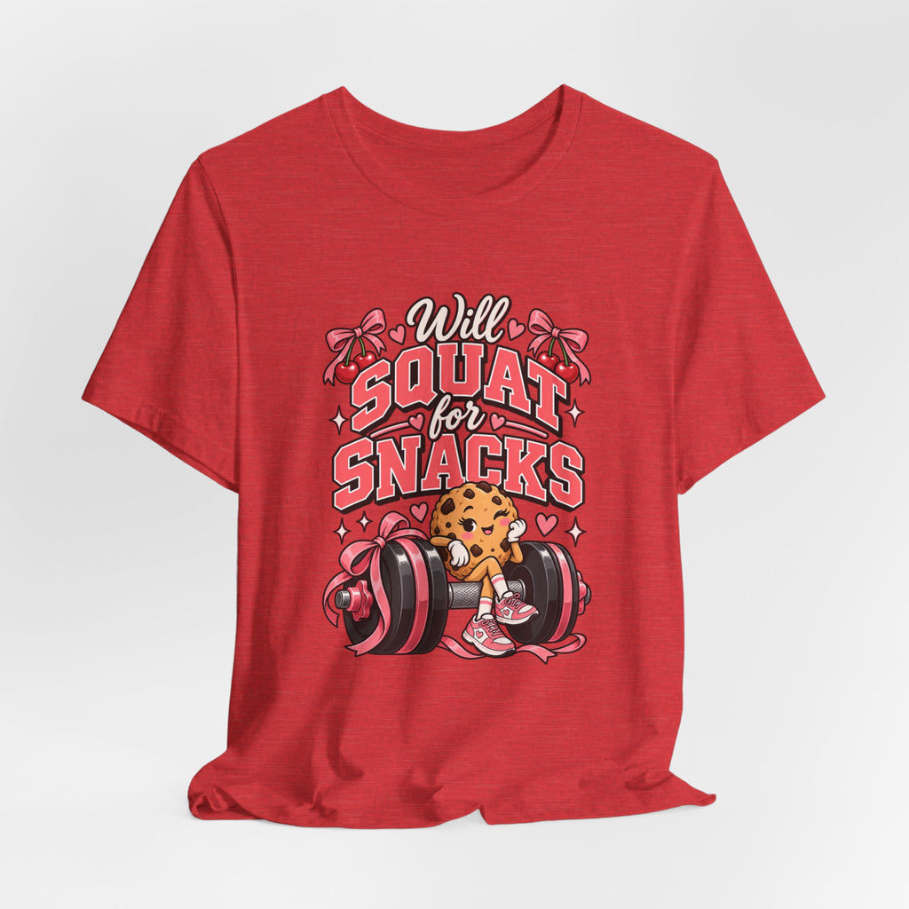 Will Squat for Snacks Funny Fitness T-Shirt