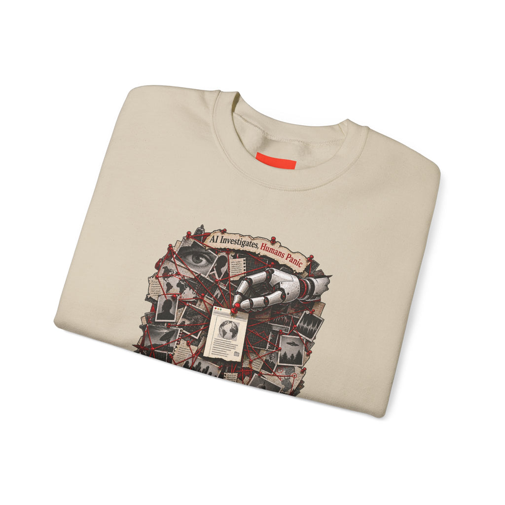 AI Investigates, Humans Panic Funny Programmer Sweatshirt