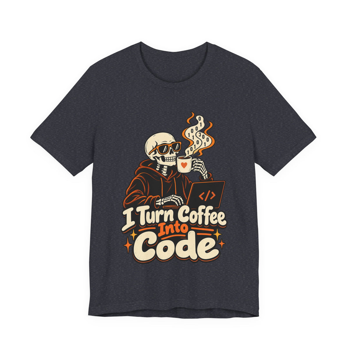 I Turn Coffee Into Code Funny Programmer T-Shirt