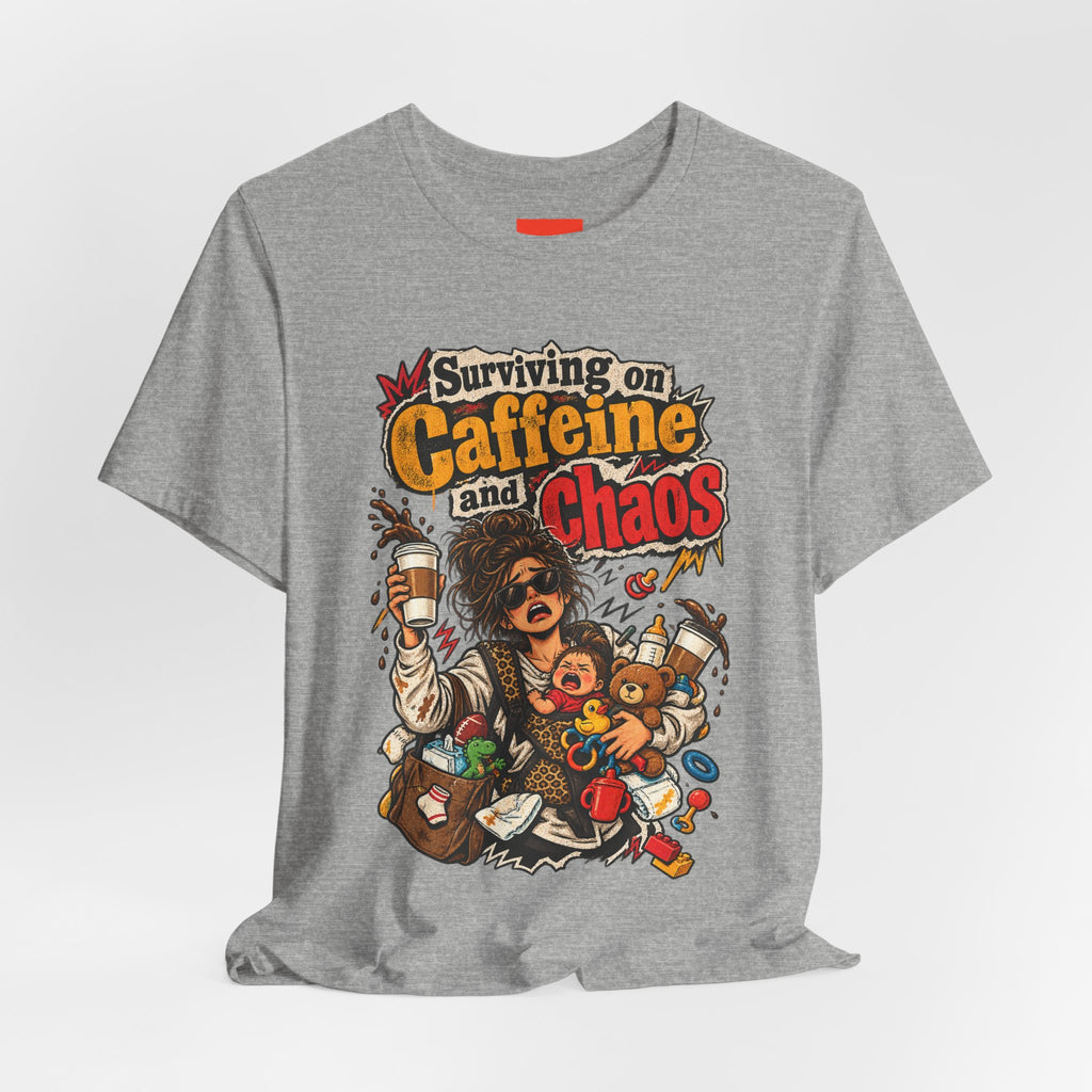 Surviving on Caffeine and Chaos Funny Parent T-Shirt