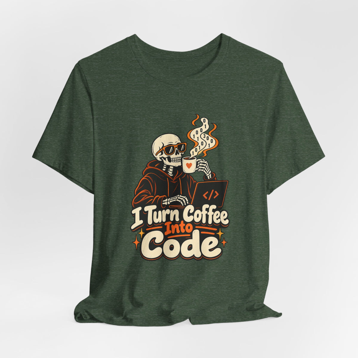 I Turn Coffee Into Code Funny Programmer T-Shirt