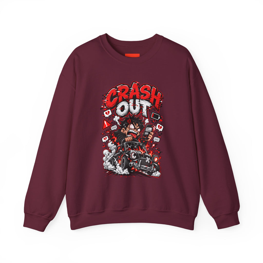 CRASH OUT Funny Streetwear Sweatshirt
