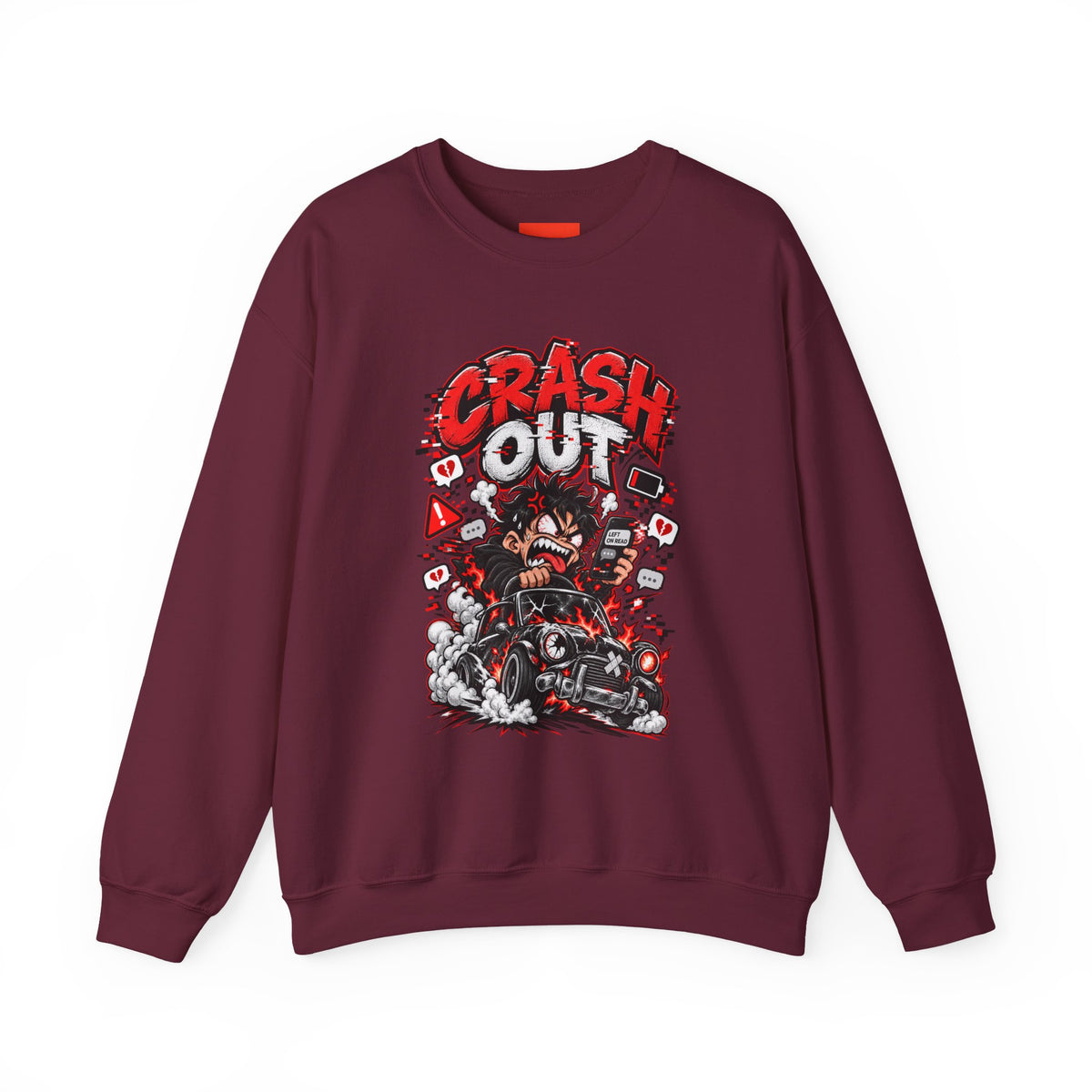 CRASH OUT Funny Streetwear Sweatshirt
