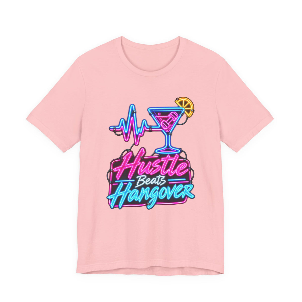 Hustle Beats Hangover Funny Fitness T-Shirt