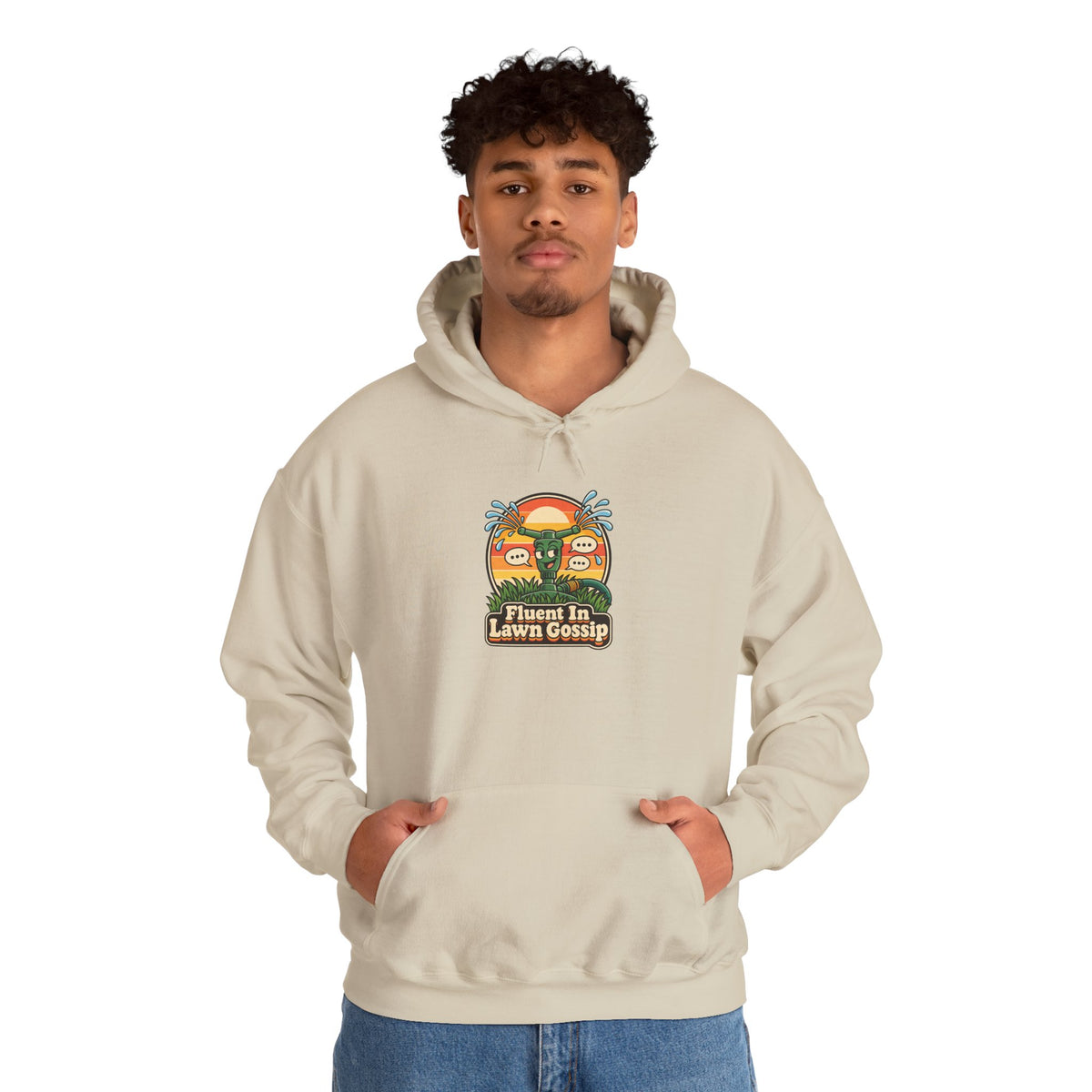 Fluent In Lawn Gossip Funny Gardening Hoodie