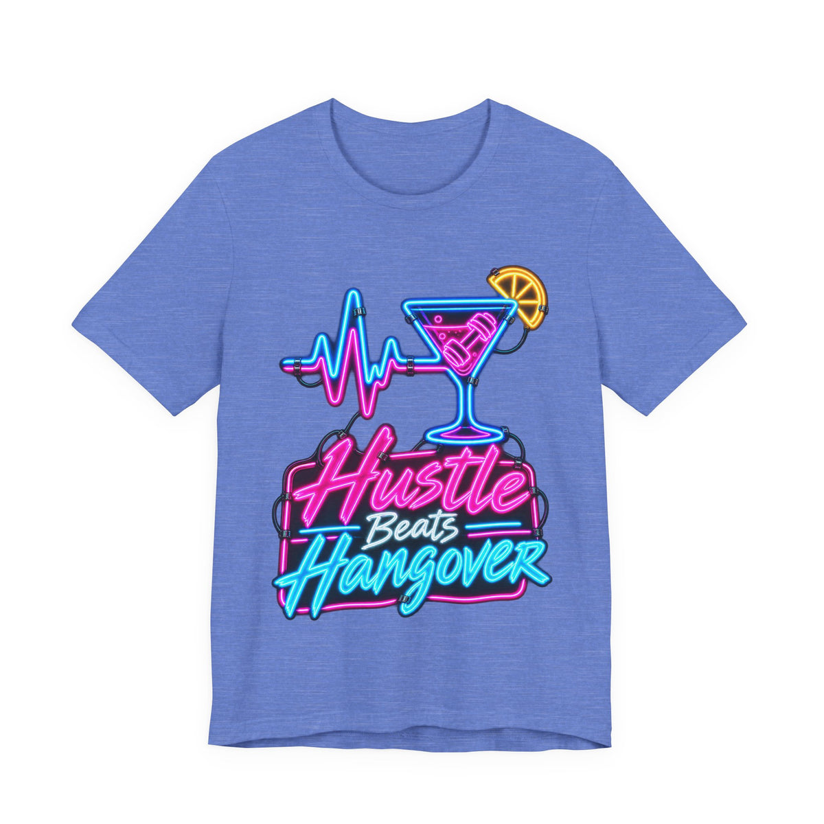 Hustle Beats Hangover Funny Fitness T-Shirt