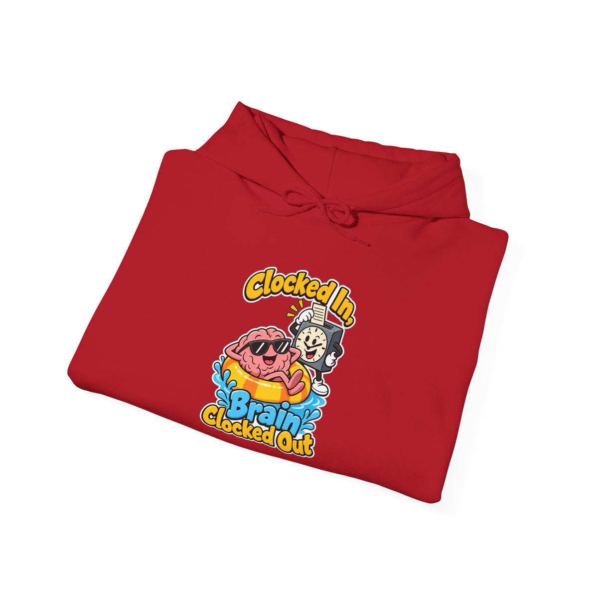 Clocked In, Brain Clocked Out Funny Nurse Hoodie
