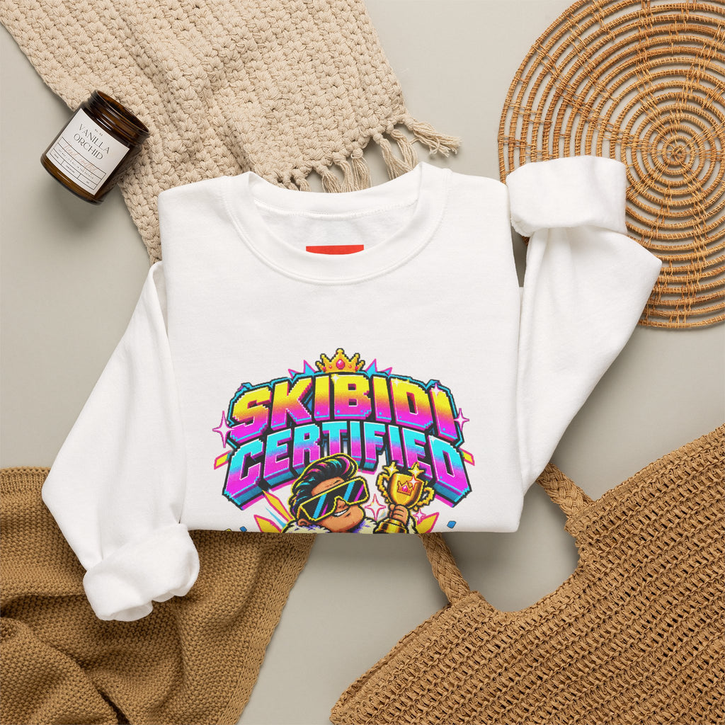 SKIBIDI CERTIFIED Funny Y2K Sweatshirt