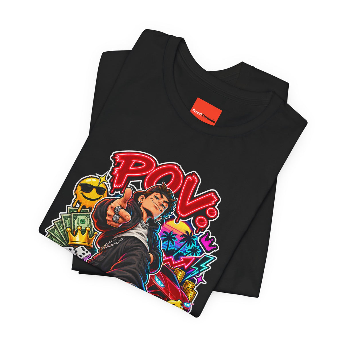 Big Mood, Bigger Ego Funny 80s Neon T-Shirt