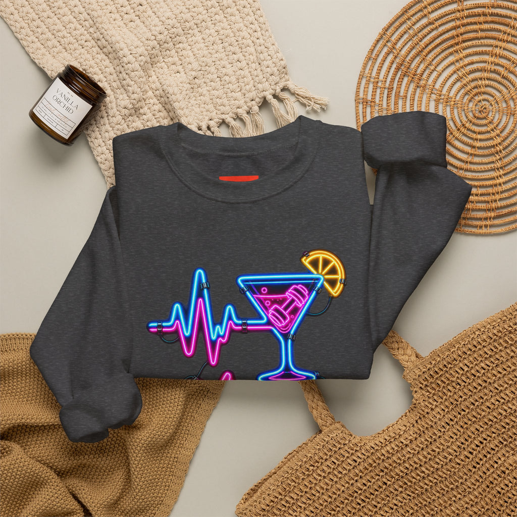 Hustle Beats Hangover Funny Fitness Sweatshirt