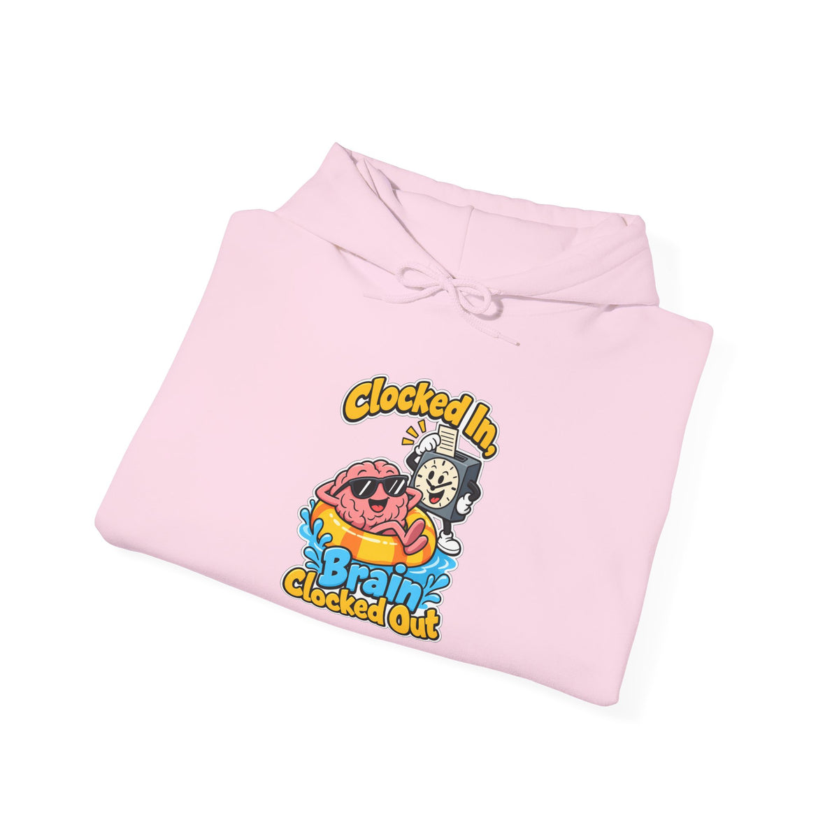 Clocked In, Brain Clocked Out Funny Nurse Hoodie
