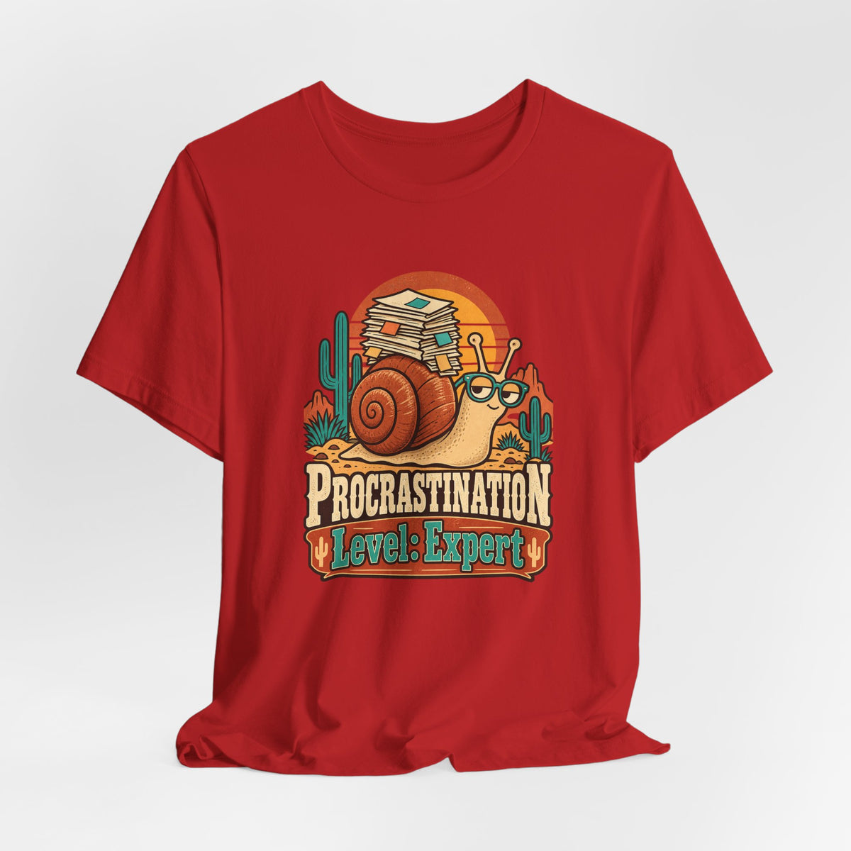 Procrastination Level: Expert Funny Student T-Shirt