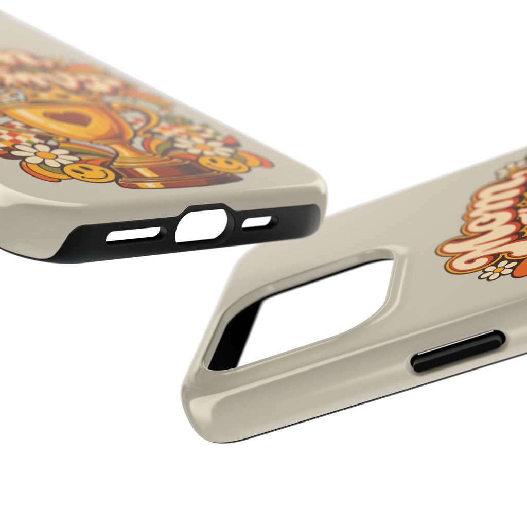 Phone Case — "Mom The Real MVP" Retro Trophy Design