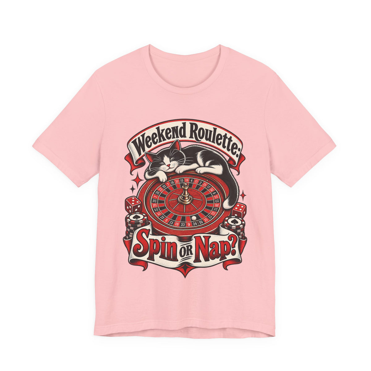 Weekend Roulette: Spin or Nap? Funny Casual Gambler T-Shirt