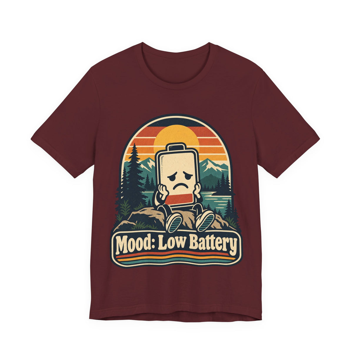 Mood: Low Battery Funny Tech T-Shirt