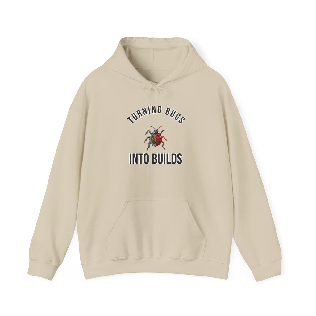 Turning Bugs into Builds Funny Programmer Hoodie