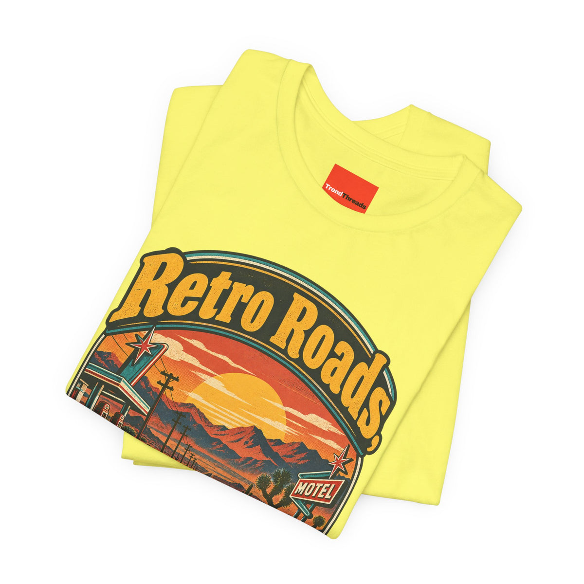 Retro Roads, No GPS Required Funny Vintage Travel T-Shirt