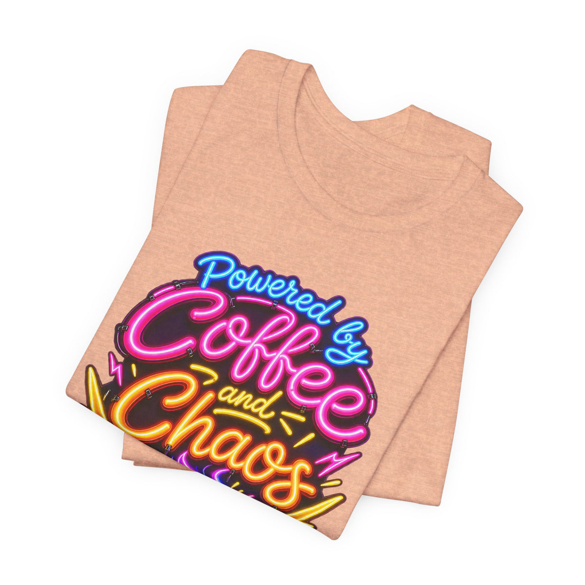 Powered by Coffee and Chaos Funny Nurse T-Shirt