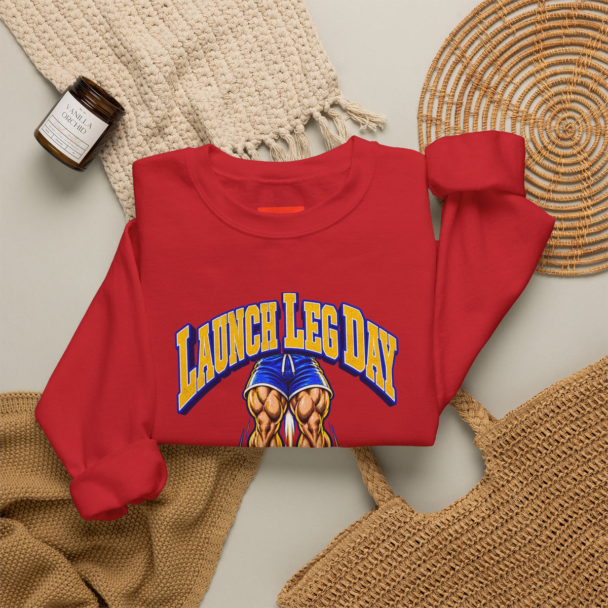 Launch Leg Day Funny Fitness Sweatshirt