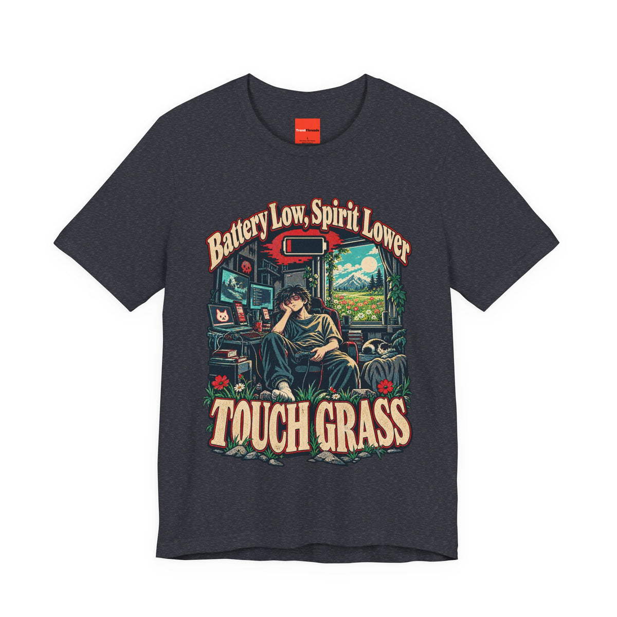 Battery Low, Spirit Lower Funny Self-Deprecating T-Shirt